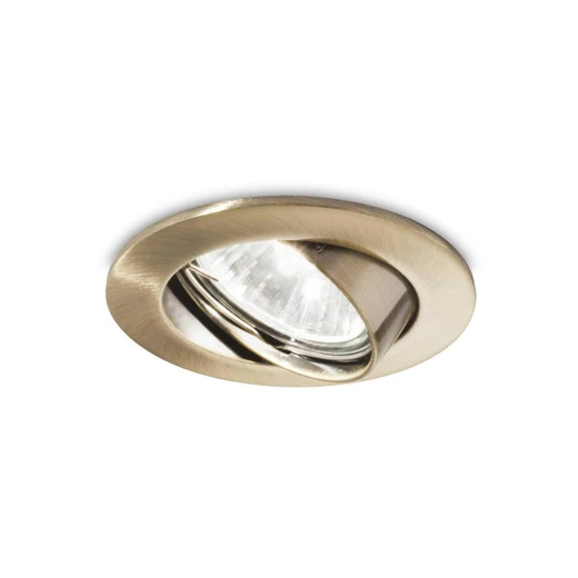 Ideal-Lux Swing Fi Antique Brass Adjustable Ceiling Recessed Light - Clearance 
