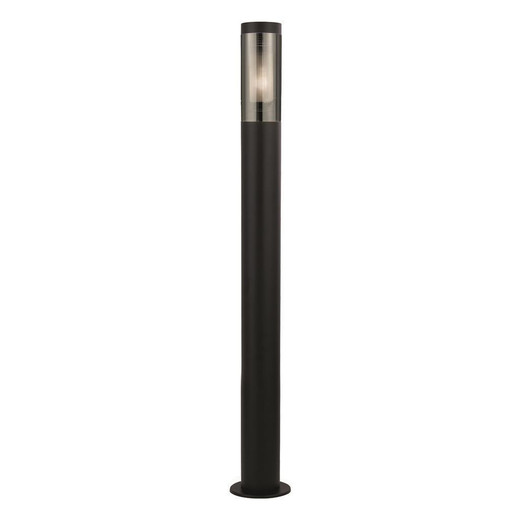 Searchlight Battoon Black with Smoked Acrylic Diffuser IP44 Post Light - Clearance 