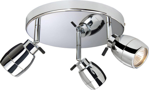 Firstlight Products Marine 3 Light Chrome Adjustable IP44 Plate Spotlight - Clearance 