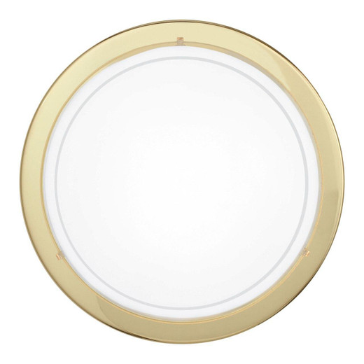 Eglo Lighting Planet 1 Brass with White Glass Shade Wall or Ceiling Light - Clearance 
