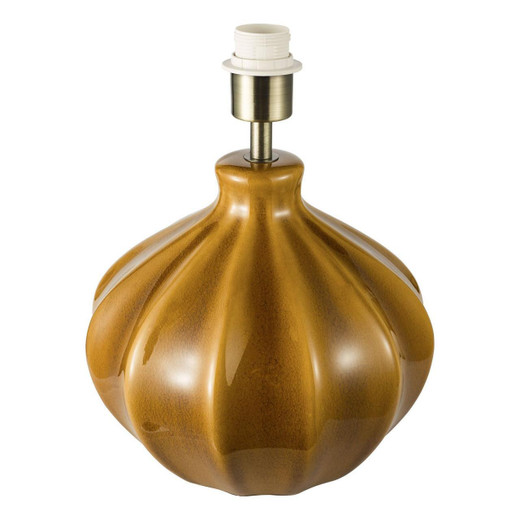 Dar Lighting Amrita Caramel and Antique Brass Base Only Table Lamp - Clearance 