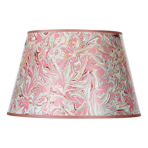 Dar Lighting Frida Red Marble Pattern 45cm Tapered Drum Shade Only - Clearance 