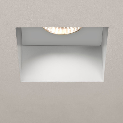 Trimless Matt White/Black Square IP65 Recessed Bathroom Ceiling Light 