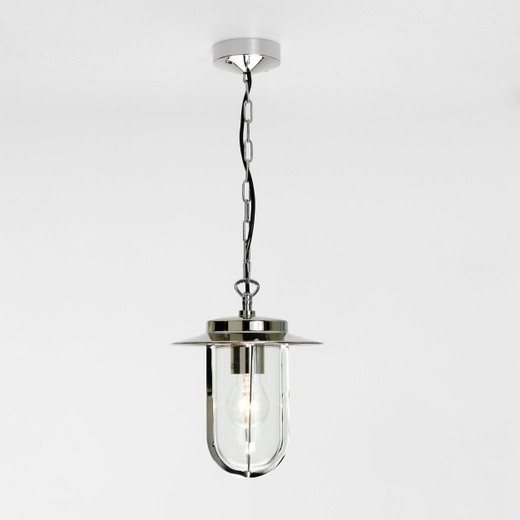 Montparnasse Polished Nickel IP44 Outdoor Pendant Light