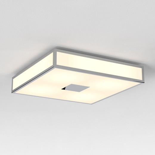 Mashiko 4 Light Polished Chrome Square 40cm IP44 Bathroom Ceiling Light