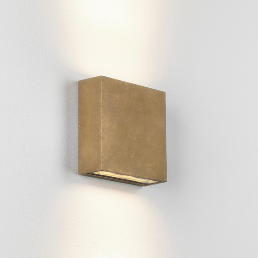Elis Solid Brass Twin LED IP54 Outdoor Wall Light