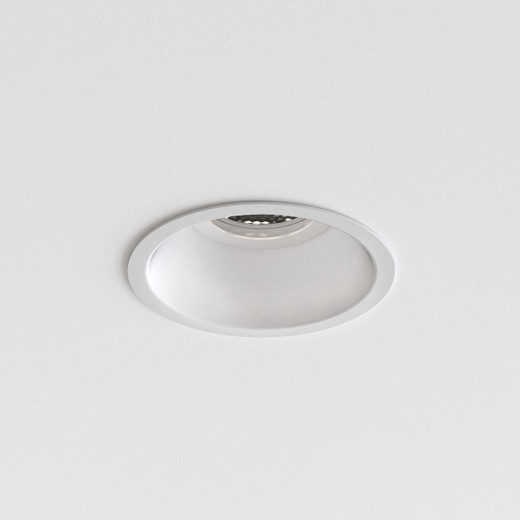 Minima Slimline Matt White Round Fire-Rated IP65 Recessed Bathroom Ceiling Light