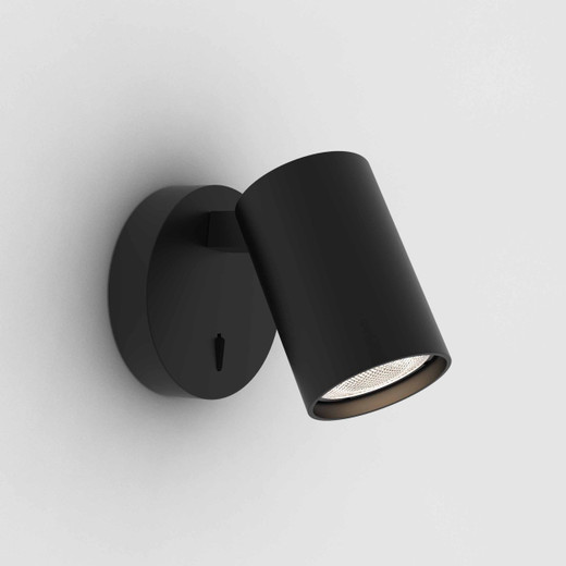 Ascoli Matt Black Adjustable Switched Spotlight