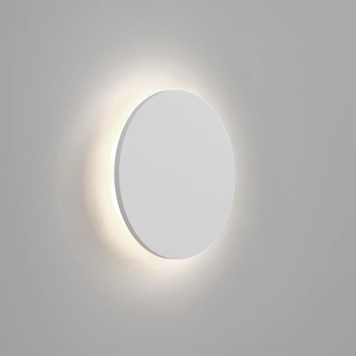 Eclipse White Plaster 25cm 2700K LED Wall Light