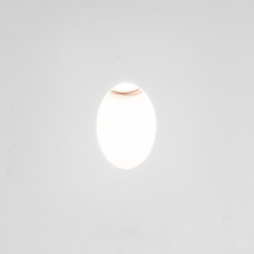 Leros Trimless Matt White LED Recessed Wall Light