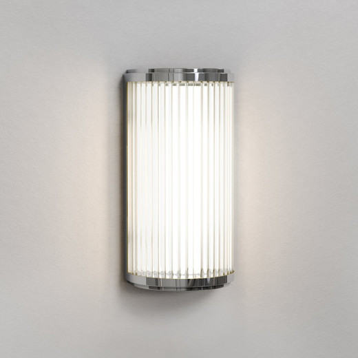 Versailles Polished Chrome Dimmable 25cm 3000K LED IP44 Bathroom Wall Light