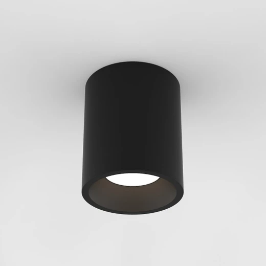 Kos Black Round 14cm 3000K LED IP65 Outdoor Surface Downlight