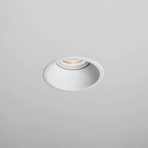 Minima Matt White Round Recessed Ceiling Light 
