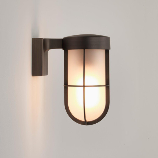 Astro Lighting Cabin Bronze with Frosted Glass Diffuser IP44 Wall Light 