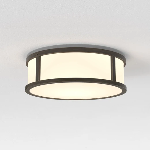 Mashiko Bronze Round 23cm IP44 Bathroom Ceiling Light