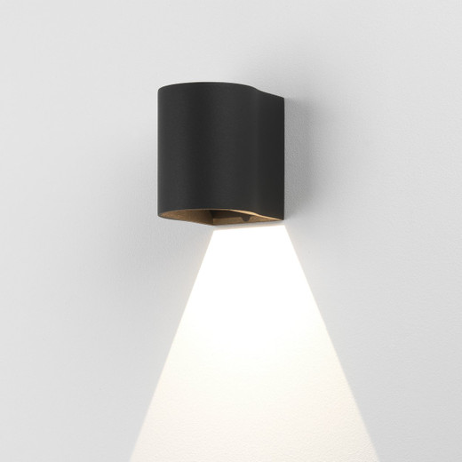 Dunbar Black 10cm LED IP65 Wall Light