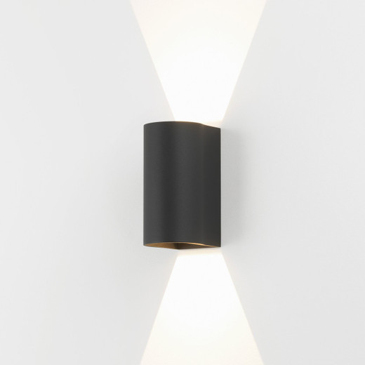 Dunbar Black 16cm Up and Down LED IP65 Wall Light