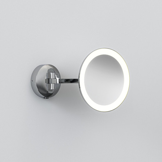 Mascali Polished Chrome Round Mirror LED IP44 Bathroom Wall Light