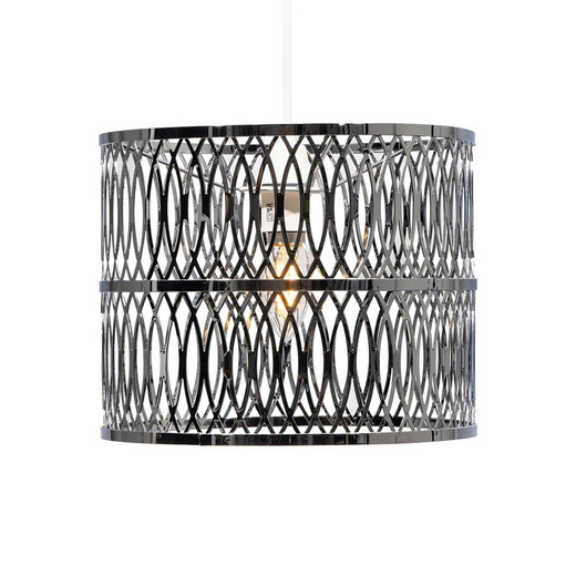 Oaks Lighting Camena Metal Chrome Easy Fit Pendant Shade Only 