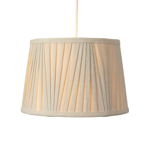 Oaks Lighting Gathered Shade Oatmeal 50cm Shade Only 