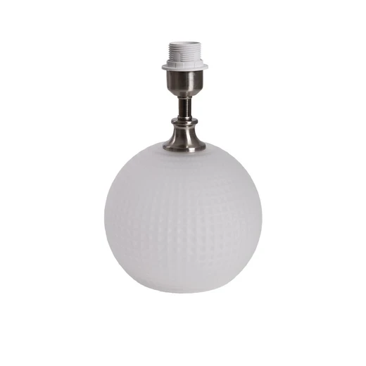 Oaks Lighting Granby White Glass Ball 20cm Base Only Table Lamp 