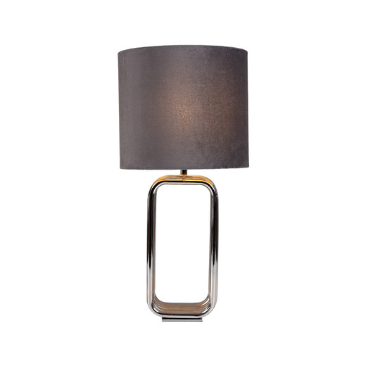 Tully Chrome with Dark Grey Shade 47cm Table Lamp