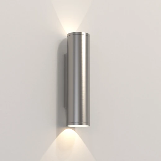 Ava 2 Light Brushed Stainless Steel IP65 Coastal Wall Light