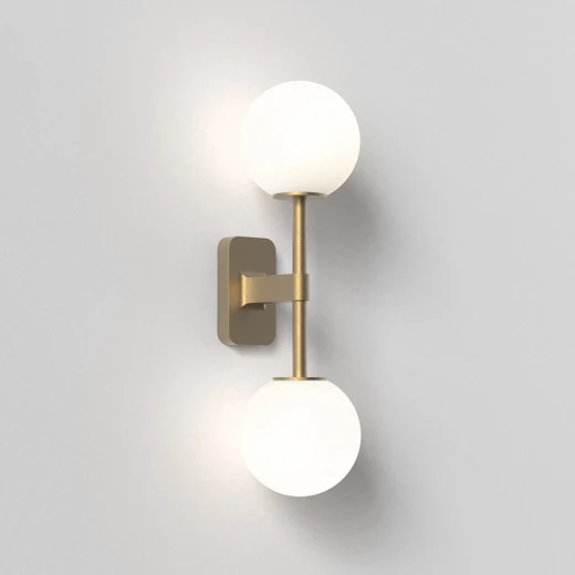 Tacoma 2 Light Antique Brass Bracket Only IP44 Bathroom Wall Light