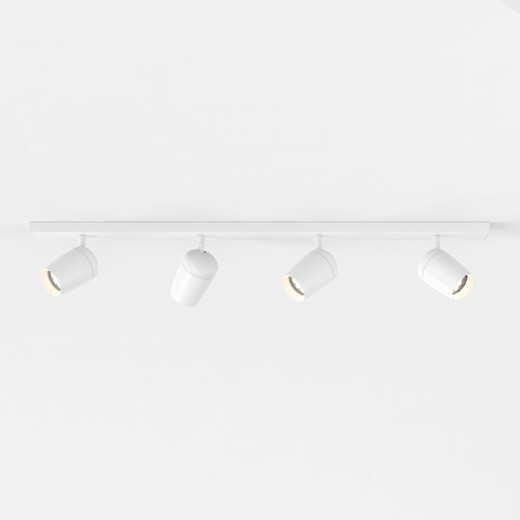 Koto 4 Light Matt White Adjustable Bar Ceiling Spotlight