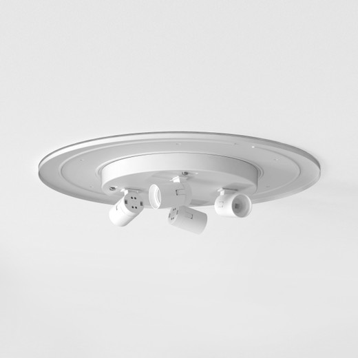 Ceiling Base 4 Light Matt White Fitting Only Ceiling Light  