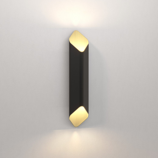 Ako Matt Black and Gold 60cm LED Wall Light