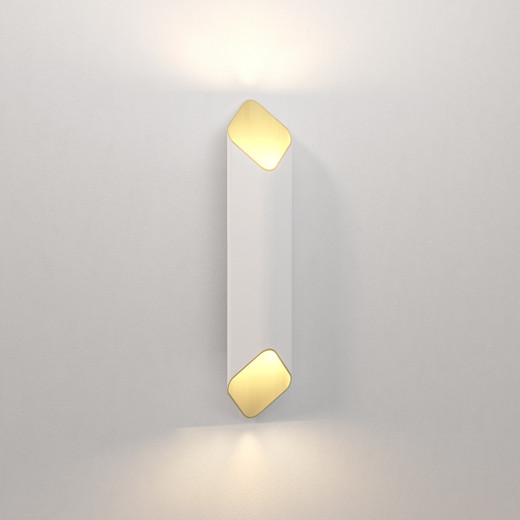 Ako Matt White and Gold 60cm LED Wall Light