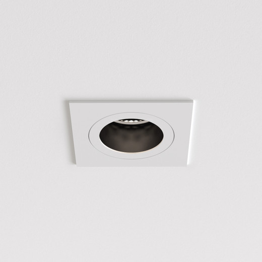 Pinhole Matt White Square Fire-Rated IP65 Recessed Bathroom Ceiling Light