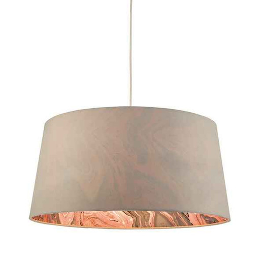 Dolores Faux Silk Grey Easy Fit Non Elec Pendant Light Shade