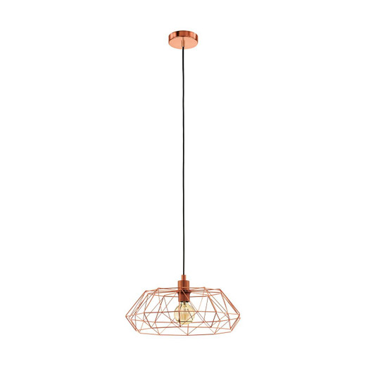 Eglo Lighting Carlton 2 Copper Coloured Caged Pendant Light