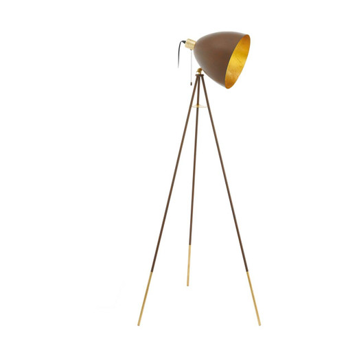 Eglo Lighting Chester 1 Rust Finish with Gold Floor Lamp