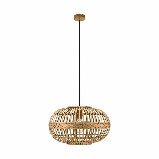 Eglo Lighting Amsfield Medium Oval Bamboo Shade Pendant Light