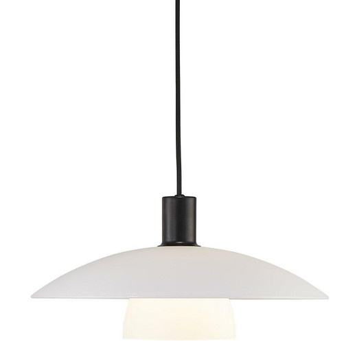 Nordlux Verona Black with White Opal Glass Pendant Light