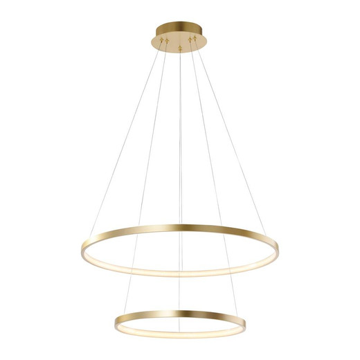 Leuchten Direkt CIRCLE 2 Light Gold Double Ring LED Pendant Light