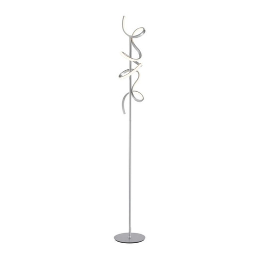 Leuchten Direkt CURLS 2 Light Silver LED Floor Lamp