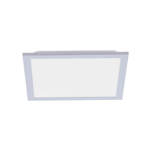 Leuchten Direkt FLAT 29.5cm Silver Plastic Square Remote Control Dimmable Ceiling Light