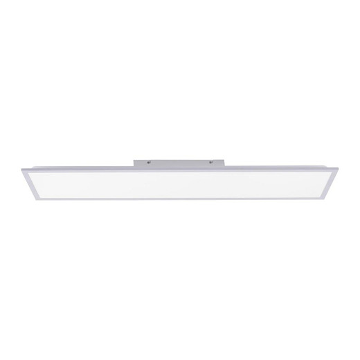 Leuchten Direkt FLAT 29cm Silver Square Remote Control Dimmable Ceiling Light