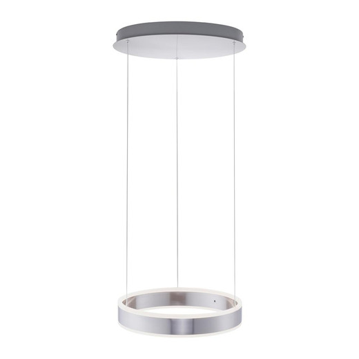 Paul Neuhaus ARINA 40cm 2 Light Satin Chrome Ringed Pendant Light