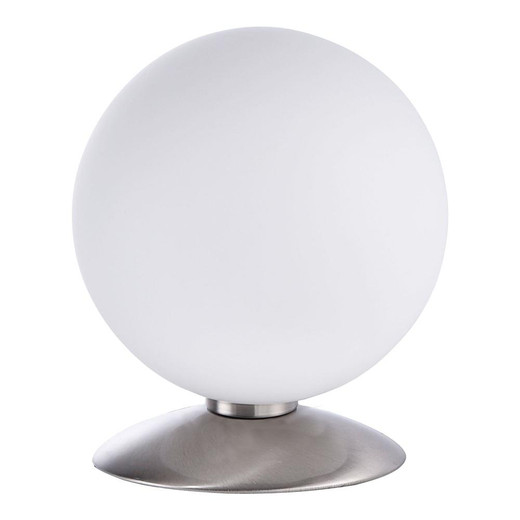 Paul Neuhaus BUBBA Satin Chrome with Opal White Glass Touch Dim Table Lamp