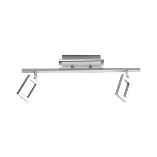 Paul Neuhaus INIGO 2 Light Satin Chrome Bar Ceiling Light