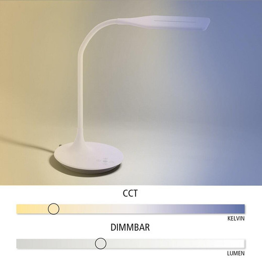 Leuchten Direkt RAFAEL White Dimmable Adjustable Table Lamp
