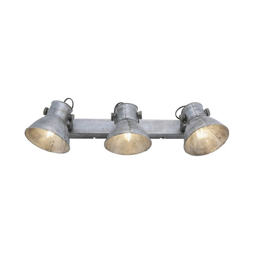 Leuchten Direkt SAMIA 3 Light Silver Industrial Look Adjustable Spotlight