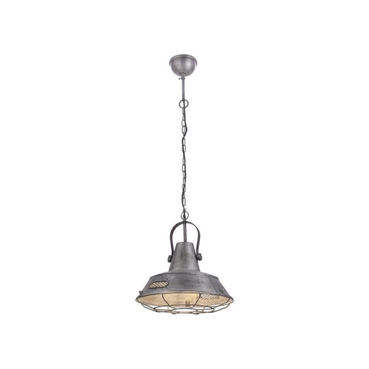 Leuchten Direkt SAMIA 38cm Silver Industrial Look Pendant Light