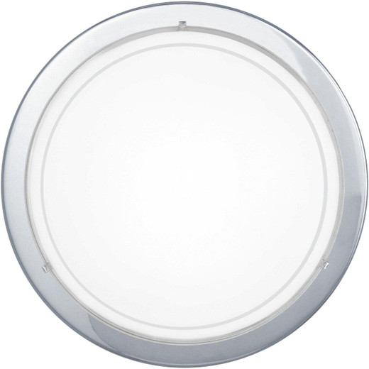 Eglo Lighting Planet 1 Chrome with White Painted Glass Shade Wall and Ceiling Light