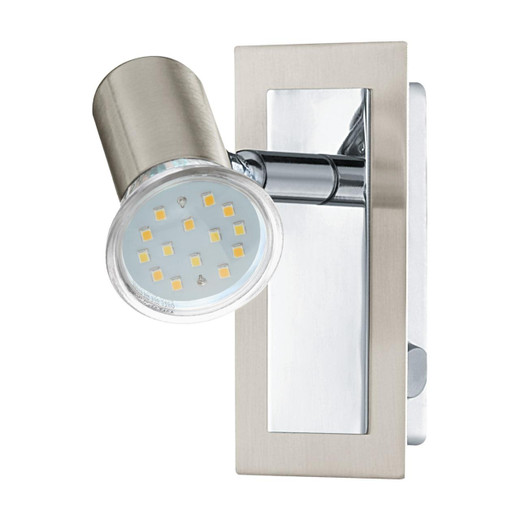 Eglo Lighting Rottello Satin Nickel and Chrome Spotlight